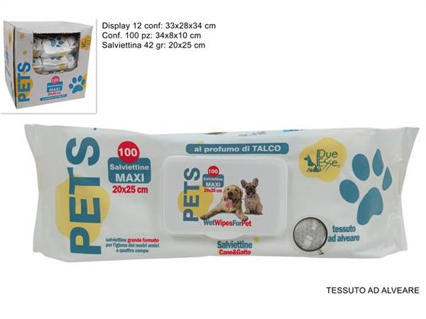 DUE ESSE SALVIETTINE DETERGENT PET 100PZ 