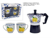 DUE ESSE CAFFETTIERA 2TZ + 2 TAZZ LIMONI 