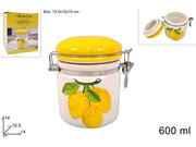 DUE ESSE BARATTOLO 600ML DEC. LIMONI IN CERAMICA