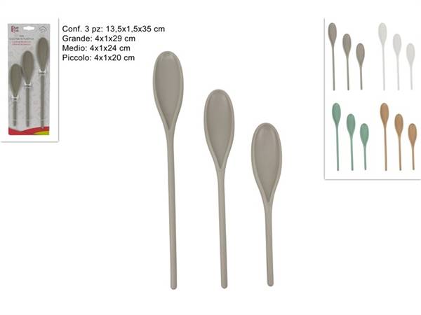 DUE ESSE CUCCHIAI PLASTICA 3PZ 4COL.