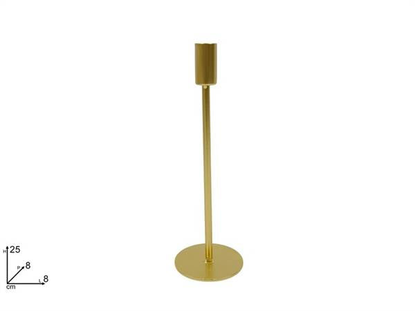 DUE ESSE PORTACANDELA METALLO 25CM ORO 