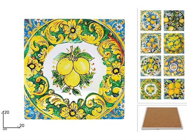 DUE ESSE SOTTOPENTOLA 20CM DEC. LIMONI BASE SUGHERO