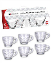 KASAVIVA SET 6 TAZZINE CAFFE' VETRO 90ML 