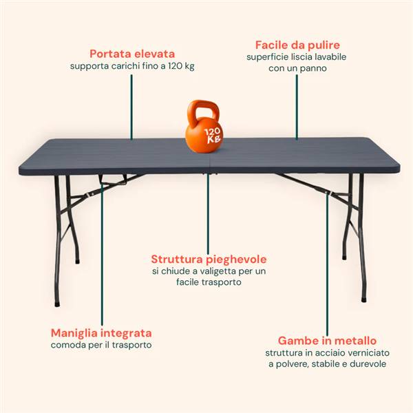 AVILIA TAVOLO RICHIUDIBILE A VALIGIA NER 