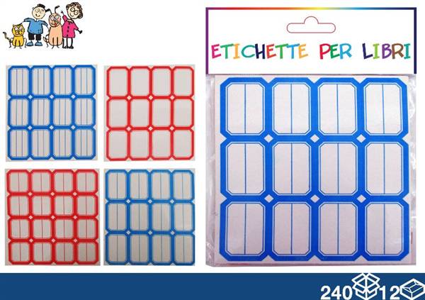 EOL ETICHETTE PER LIBRI 10 FOGLI 
