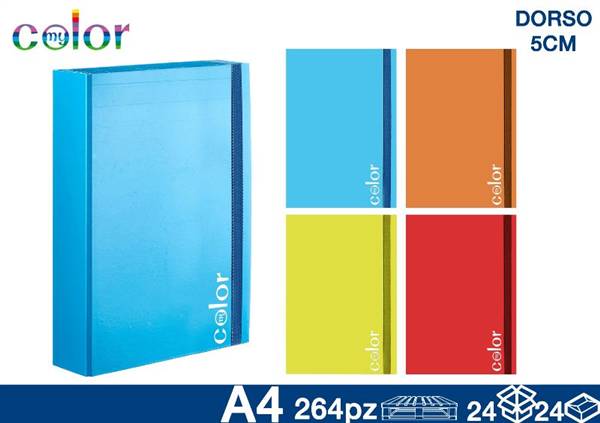 COLOR CARTELLINA C/ELASTICO A4 DORSO 5CM 