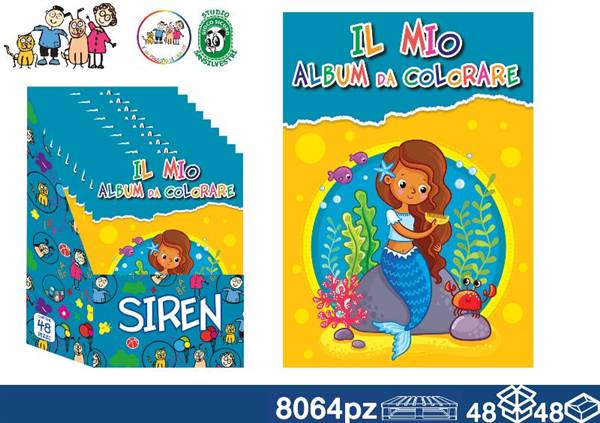 EOL ALBUM DA COLORARE 21X30 16FF SIREN