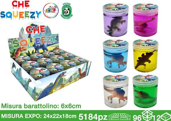EOL SLIME DINOSAURO 140GR IN EXPO 12PZ 