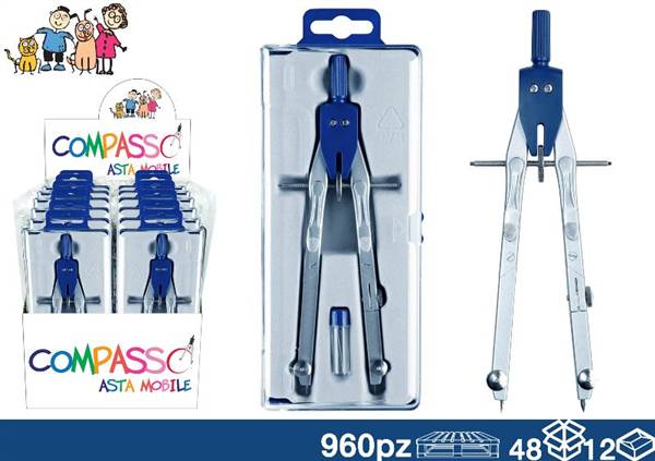 BALAUSTRONE COMPASSO BLU ASTA MOBILE 