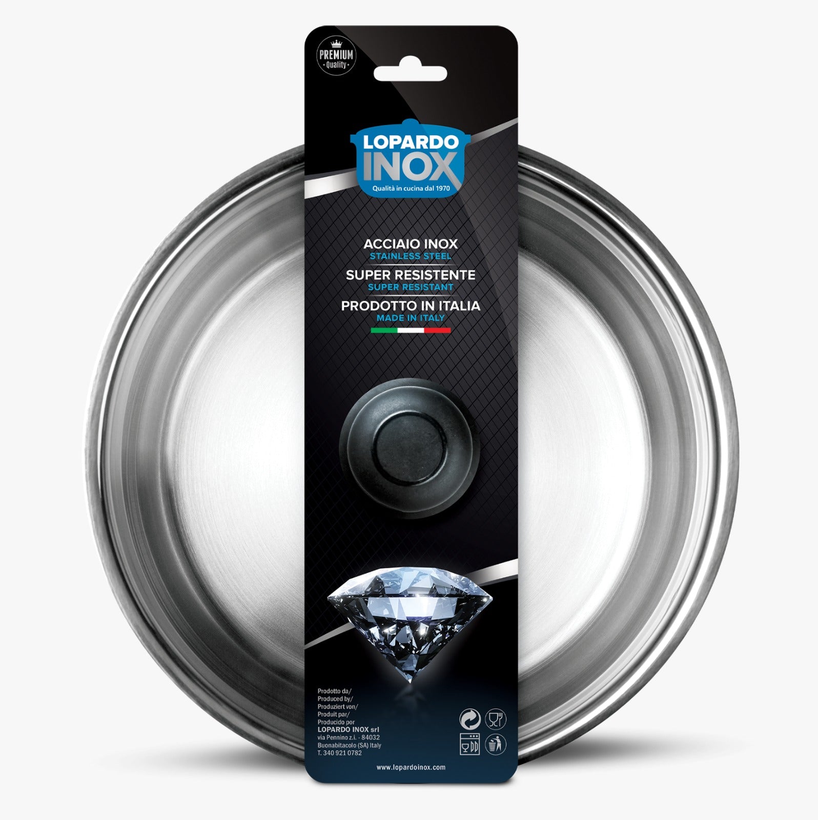 LINEA NATURA COPERCHIO INOX CM.12