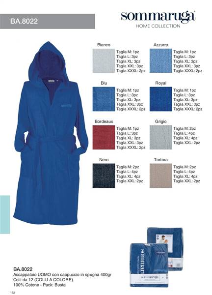 SOMMARUGA ACCAPPATOIO UOMO SPUGNA GRIGIO 
