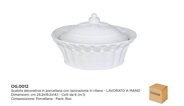 PREZIOSA SCATOLA PORCELLANA A MANO 0012 