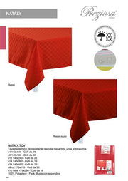PREZIOSA TOVAGLIA NATALY ROSSA X18 XMAS RESINATA ROSSA NATALY.TOVX18