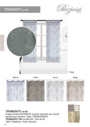 PREZIOSA COPPIE TENDINE 60X150 RICAM V38 TRAMONTO 150 VAR 38