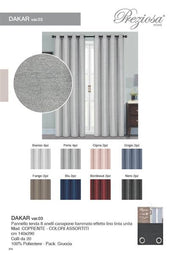 PREZIOSA PANNELLO TENDA 140X290 NERO D03 DAKAR.03 NERO CANAPONE