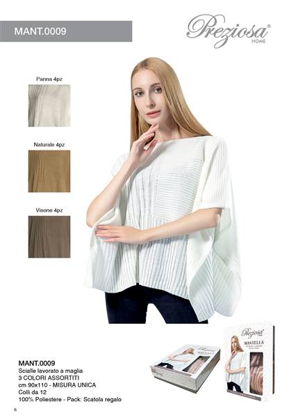 PREZIOSA MANTELLA 90X110 LAVAR A MAGLIA 