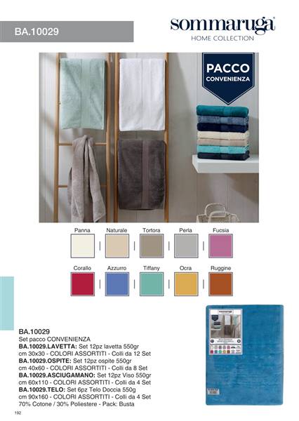 SOMMARUGA SET 12PZ OSPITE 40X60 BA.10029.OSPITE
