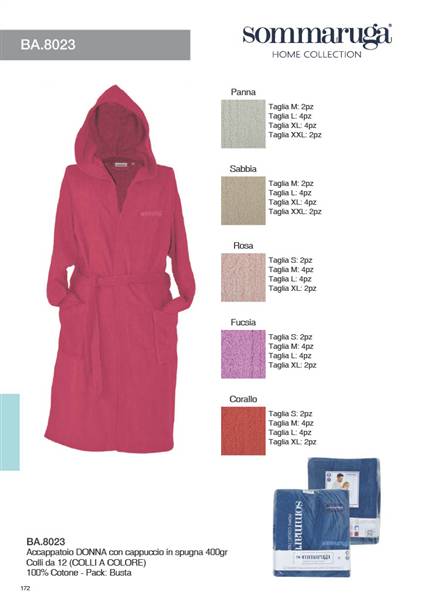 SOMMARUGA ACCAPPATOIO DONNA SABBI BA8023 