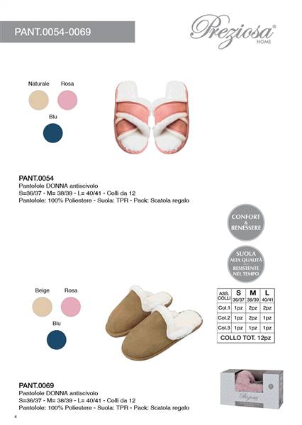 PREZIOSA PANTOFOLE DONNA PANT.0054 PANT.0054