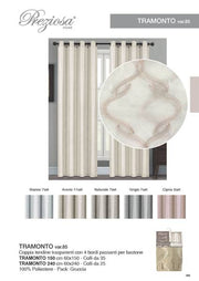 PREZIOSA COPPIA TENDINE 60X150 TRAM D.85 TRAMONTO 150 VAR.85