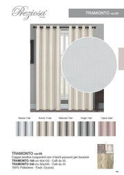 PREZIOSA COPPIA TENDINE 60X150 TRAM D.89 TRAMONTO 150 VAR.89