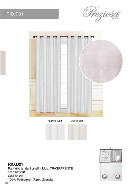 PREZIOSA PANNELLO TENDA 140X290 TRASP RIO.D01