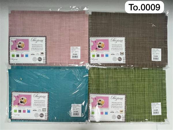PREZIOSA TOVAGLIETTA 30X45 TO.0009 SOTTOPIATTI IN PVC ANTIMACCHIA