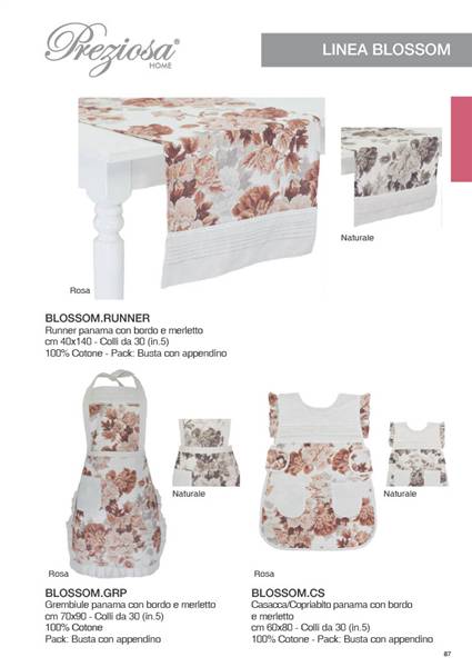 PREZIOSA RUNNER 40X40 PANAMA ROSA BLOSSOM.RUNNER ROSA