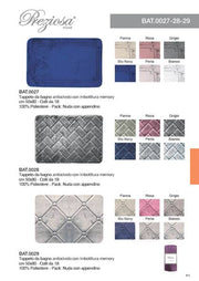 PREZIOSA TAPPETO BAGNO 50X80 BAT.0029 CON IMBOTTITURA IN MEMORY
