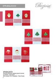 PREZIOSA STROF XMAS 3PZ 50X70 BALOCCO STROFINACCI IN SPUGNA