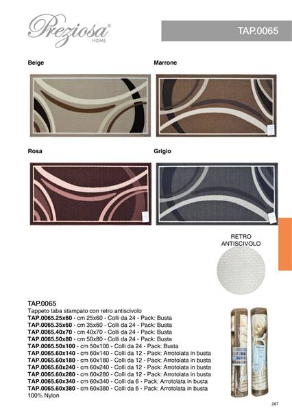 PREZIOSA TAPPETO TABA 40X70 TAP.0065 