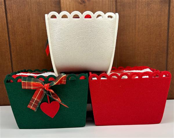 SOMMARUGA LAVETTA IN CESTINO 4PZ XMAS ART.24235