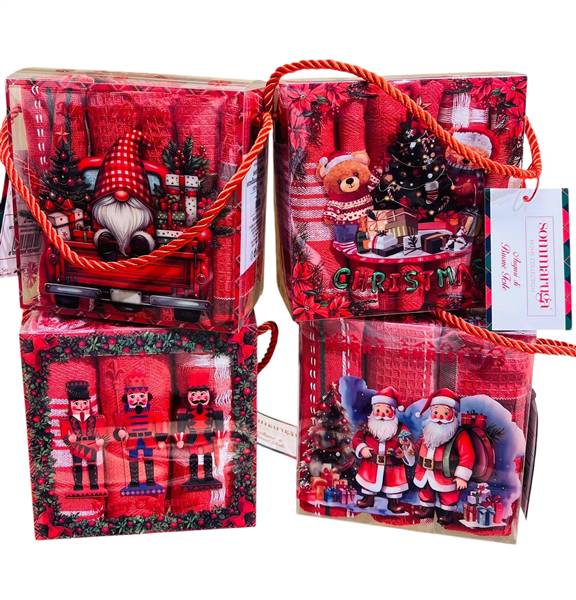 SOMMARUGA SET 3 STROFINACCI 45X65 XMAS NIDO D'APE ART.24236