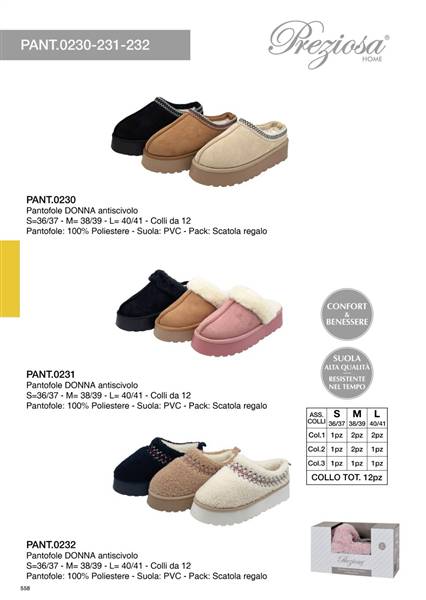 PREZIOSA PANTOFOLE DONNA PANT.0232 