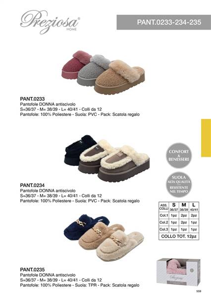 PREZIOSA PANTOFOLE DONNA PANT.0234 