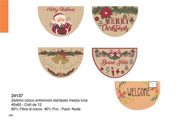 PREZIOSA ZERBINO COCCO MEZZALUNA 24137 40X60 NATALE