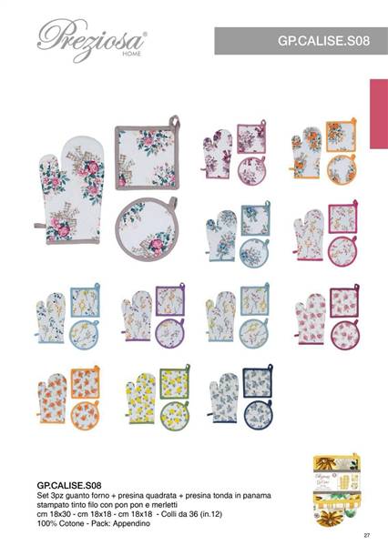 PREZIOSA GUANTO + PRESINE SET 3PZ S08