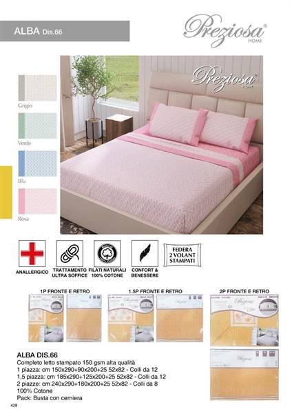 PREZIOSA COMPLETO LETTO ALBA 2P DIS.66 