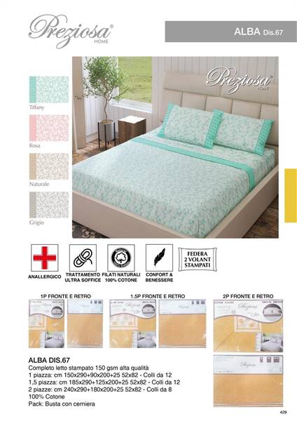 PREZIOSA COMPLETO LETTO ALBA 2P DIS.67 