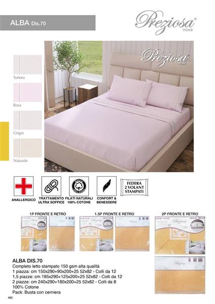 PREZIOSA COMPLETO LETTO ALBA 2P DIS.70 