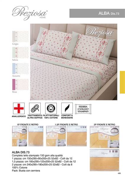 PREZIOSA COMPLETO LETTO ALBA 2P DIS.73 