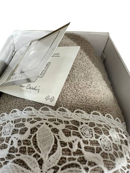 PREZIOSA SET ASCIUGAMANO 1+1 CON PIZZO BA.10097D.4
