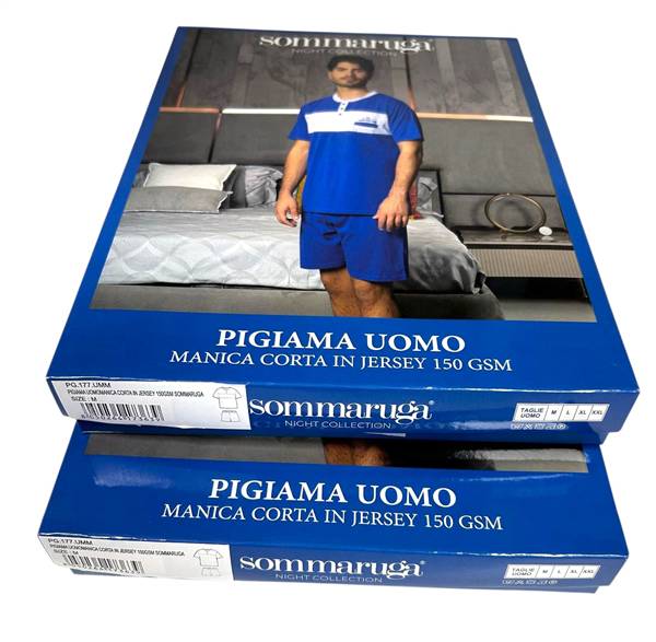 SOMMARUGA PIGIAMA UOMO PG.177.UMM MANICA CORTA