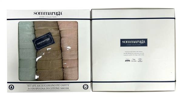 SOMMARUGA ASCIUGAMANI SET 3+3 BA.10061D3 