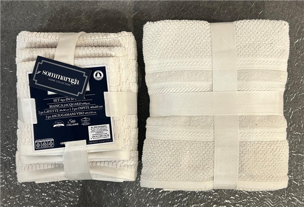 SOMMARUGA SET 5PZ BAGNO BA.10039.D3 COL. 2 OSPITI + 2 ASCIUGAMANI + 1 TELO SPUGNA