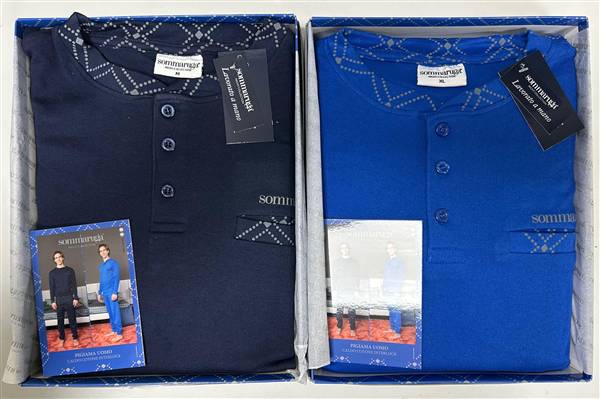 SOMMARUGA PIGIAMA UOMO CALDO COTONE INTERLOCK PG.207.U