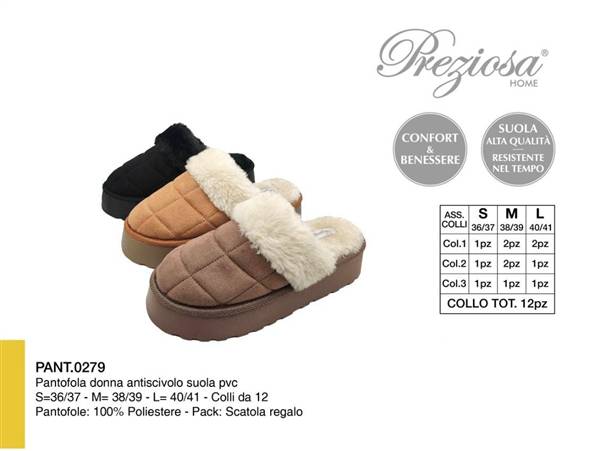 PREZIOSA PANTOFOLE DONNA PANT.0279 