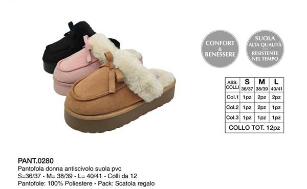 PREZIOSA PANTOFOLE DONNA PANT.0280 