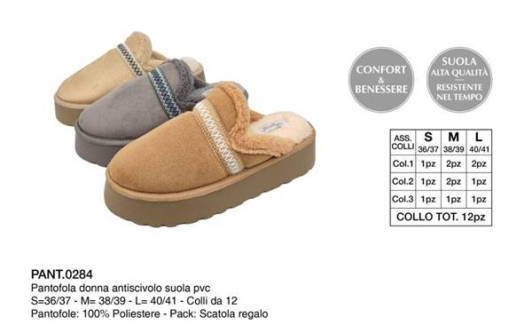 PREZIOSA PANTOFOLE DONNA PANT.0284 
