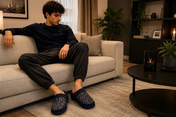 PREZIOSA PANTOFOLE UOMO PANT.0288 ANTISCIVOLO SUOLA TPR